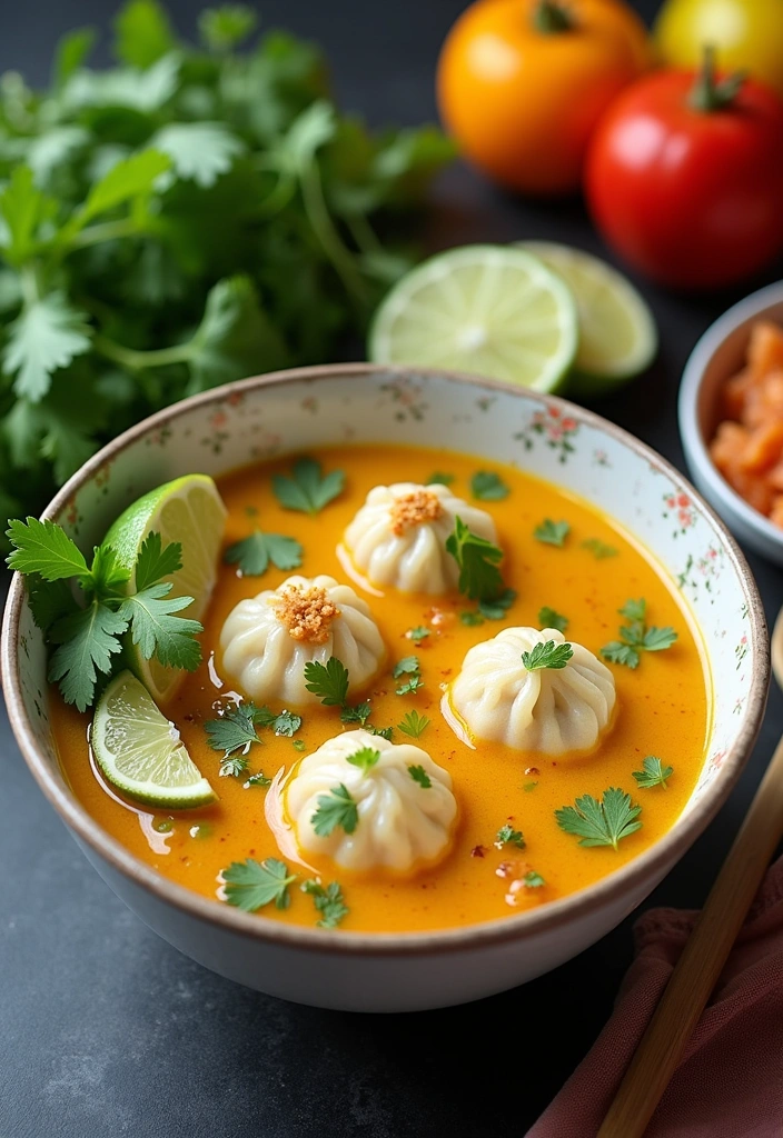 22 Must-Try Gyoza Soup Recipes That Will Warm Your Soul! - 7. Coconut Curry Gyoza Soup