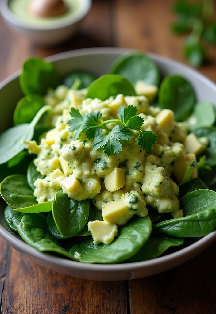 22 Spinach Salad Recipes with Delicious Dressings That Will Make You Crave More! - 13. Spinach Salad with Cilantro and Avocado Dressing