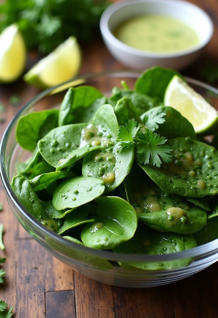 22 Spinach Salad Recipes with Delicious Dressings That Will Make You Crave More! - 15. Spinach Salad with Cilantro Lime Dressing