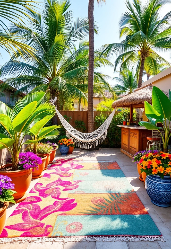 26 Stunning Backyard Patio Designs That Will Transform Your Outdoor Space! - 5. Lush Tropical Paradise