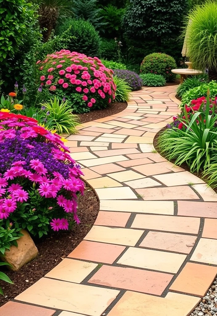 28 Cheap Walkway Ideas DIY That Will Transform Your Garden on a Budget! - 12. Sandstone Pathway