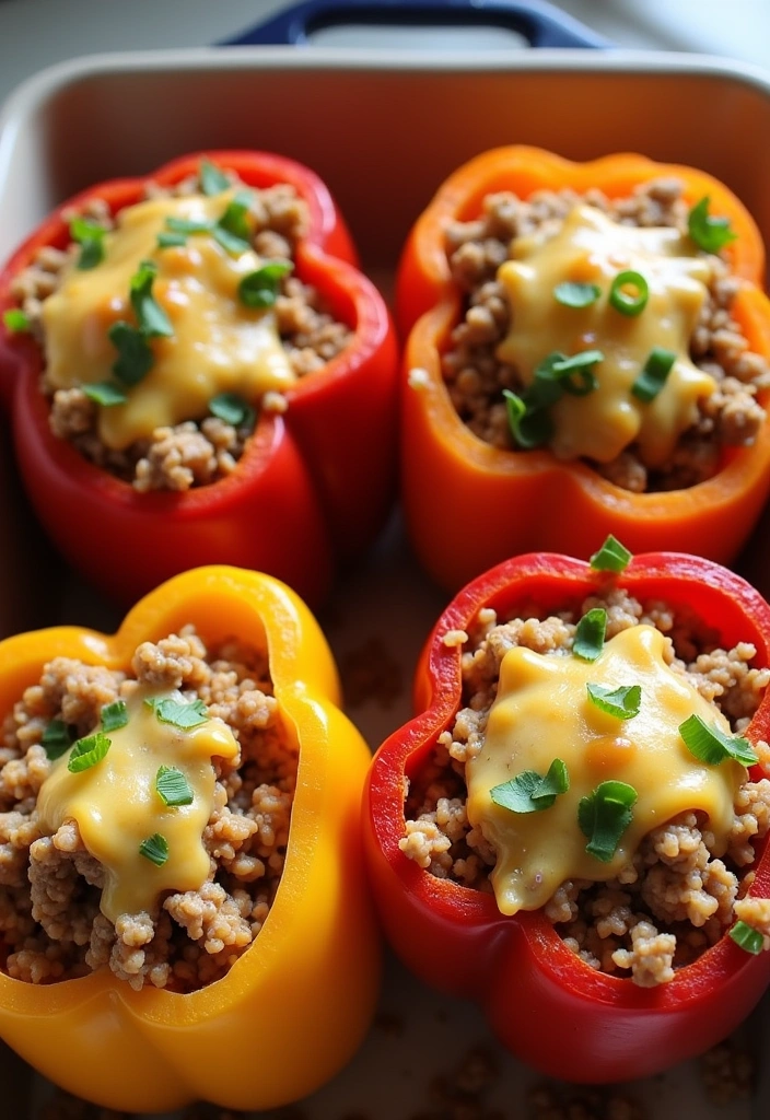 23 Cheap Dinners for a Family That Won’t Break the Bank (You’ll Love #10!) - 10. Stuffed Bell Peppers (You’ll Love #10!)