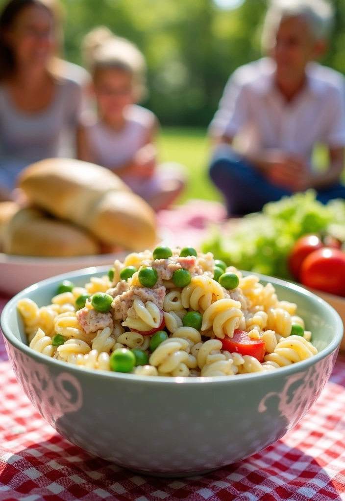 23 Cheap Dinners for a Family That Won’t Break the Bank (You’ll Love #10!) - 15. Tuna Pasta Salad