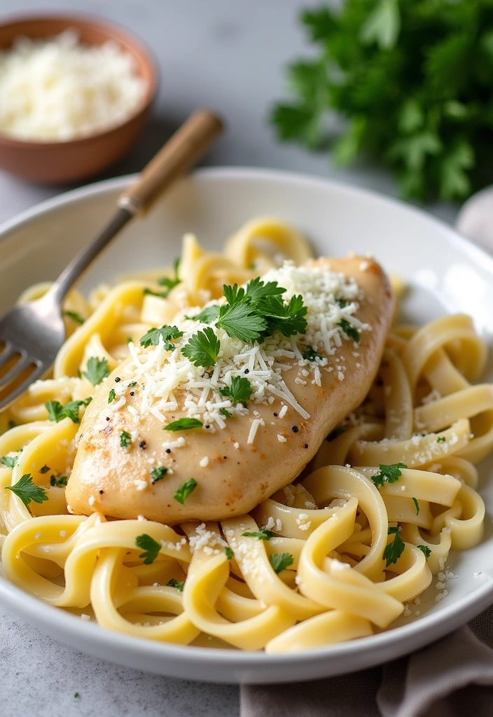 23 Easy Ninja Foodi Chicken Recipes That Will Wow Your Family! - 3. Creamy Garlic Parmesan Chicken