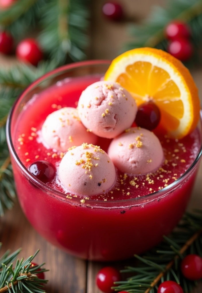 23 Easy Punch Recipes with Sherbert That Will Wow Your Guests! - 9. Cranberry Orange Sherbert Punch