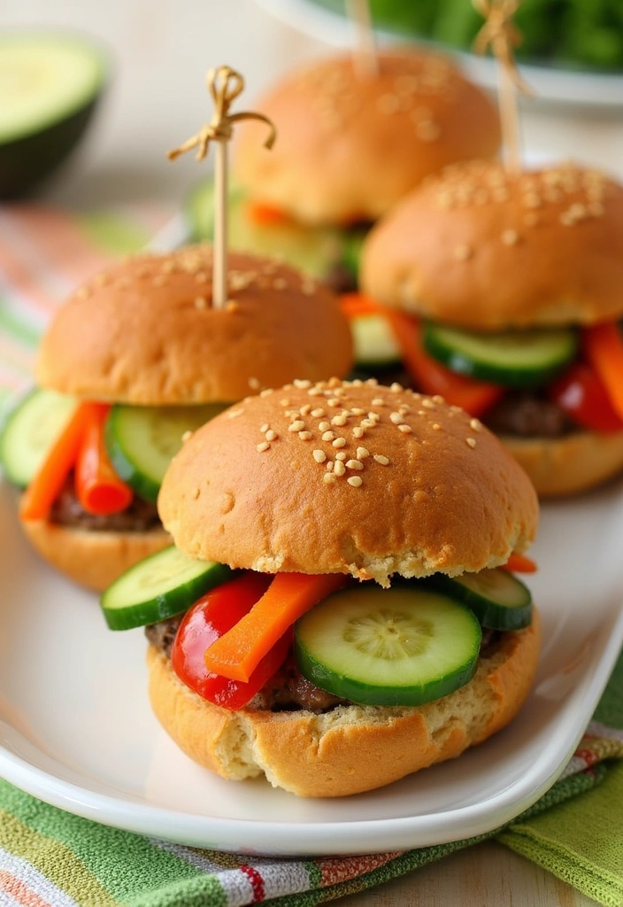 23 Easy Slider Recipes That Will Wow Your Guests (You'll Love #12!) - 11. Veggie Hummus Sliders