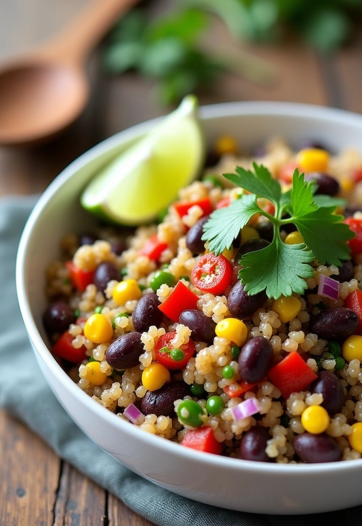 23 Low Calorie High Protein Meals That Aren't Chicken (You Won't Believe #5!) - 1. Quinoa and Black Bean Salad