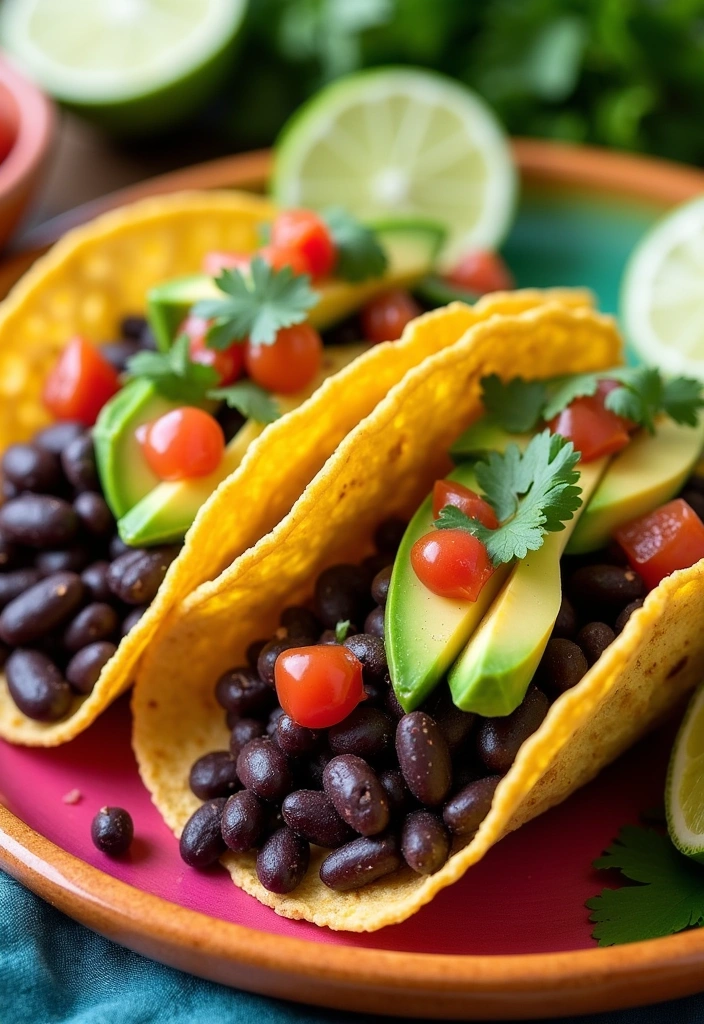 23 Low Calorie High Protein Meals That Aren't Chicken (You Won't Believe #5!) - 13. Black Bean Tacos