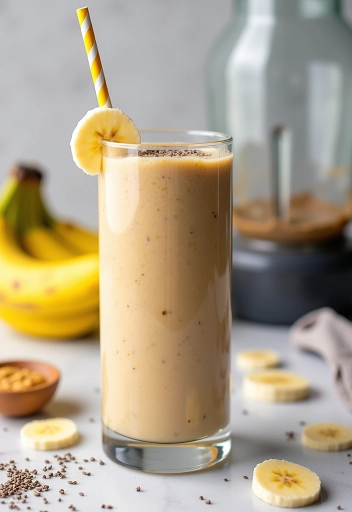 23 Low Calorie High Protein Meals That Aren't Chicken (You Won't Believe #5!) - 15. Peanut Butter Banana Smoothie