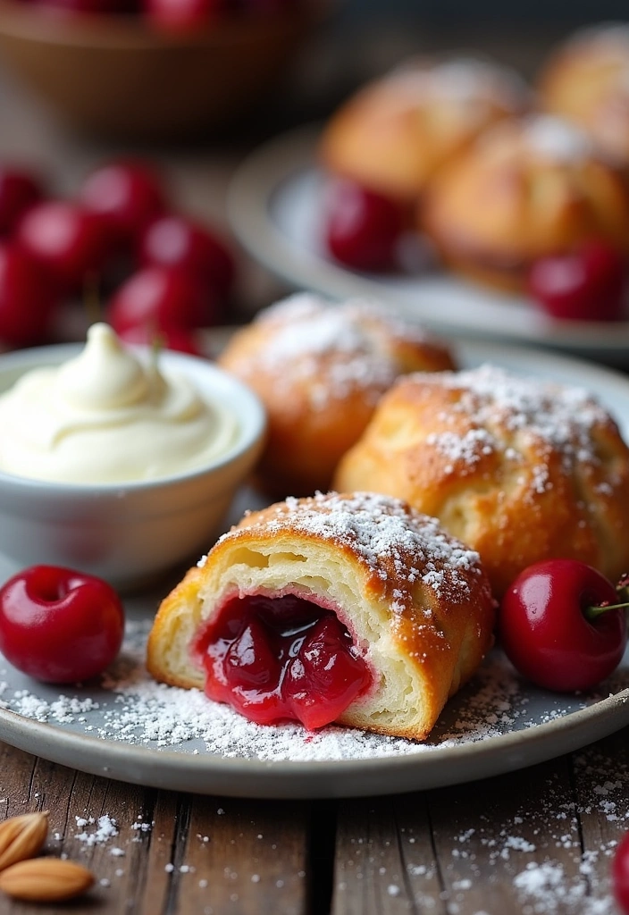 23 Mind-Blowing Puff Pastry Desserts You Can Make in Minutes! - 12. Cherry Almond Puff Pastry Pockets