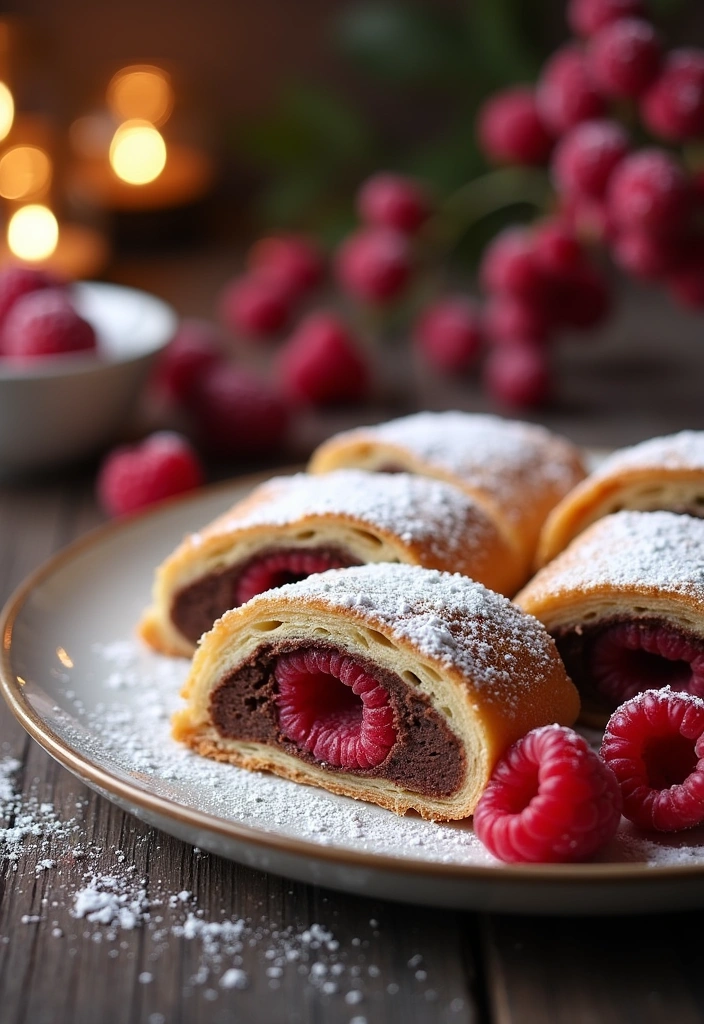 23 Mind-Blowing Puff Pastry Desserts You Can Make in Minutes! - 17. Chocolate Raspberry Puff Pastry Slices