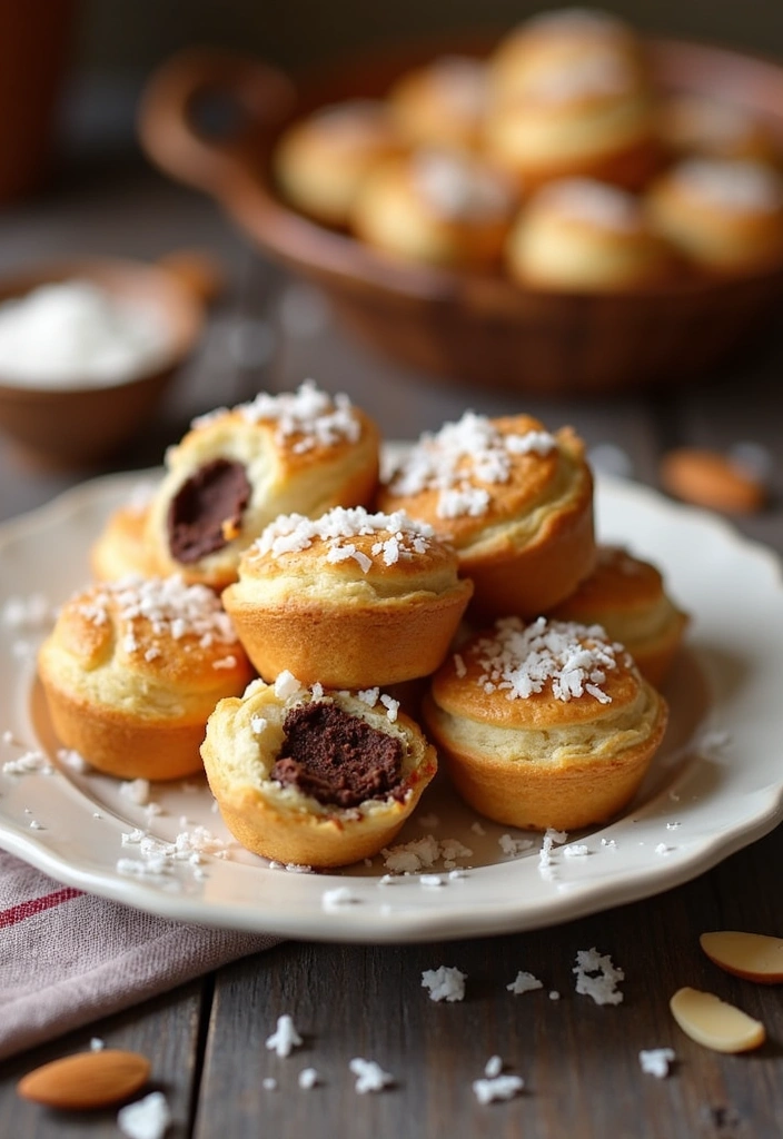 23 Mind-Blowing Puff Pastry Desserts You Can Make in Minutes! - 19. Almond Joy Puff Pastry Bites