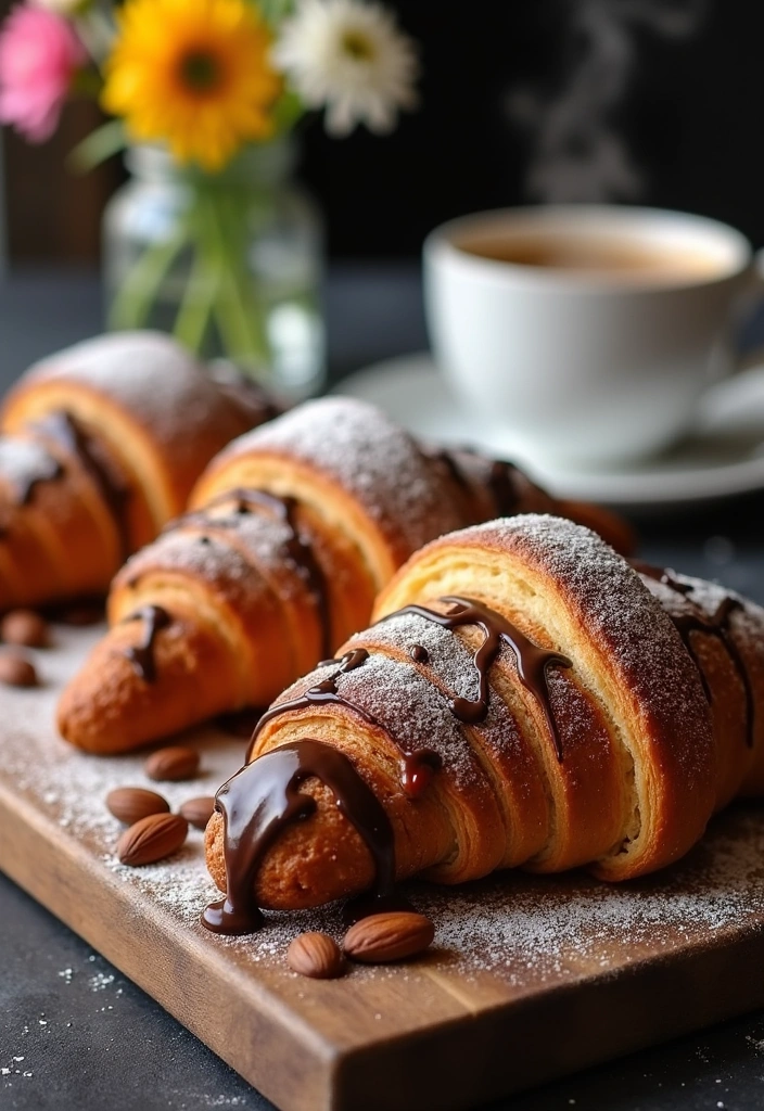 23 Mind-Blowing Puff Pastry Desserts You Can Make in Minutes! - 2. Chocolate Almond Croissants