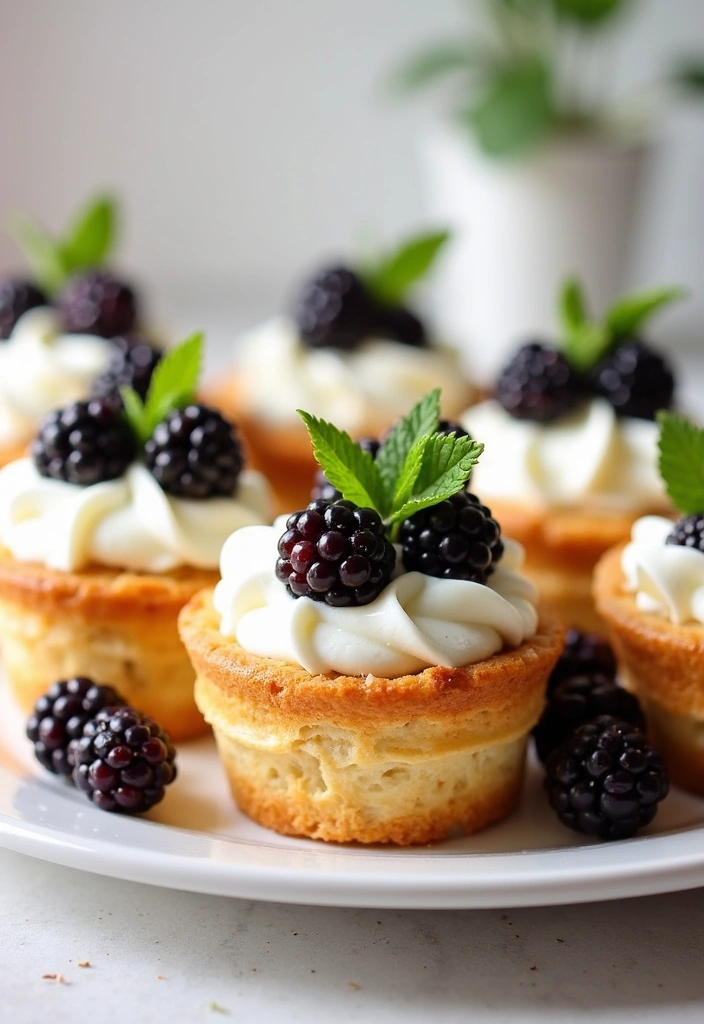 23 Mind-Blowing Puff Pastry Desserts You Can Make in Minutes! - 22. Blackberry Cream Puff Pastry Cups