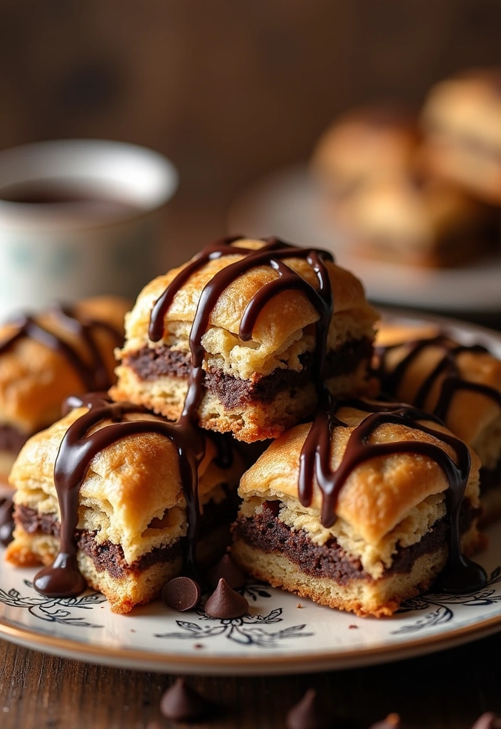 23 Mind-Blowing Puff Pastry Desserts You Can Make in Minutes! - 23. Chocolate Chip Cookie Puff Pastry Squares