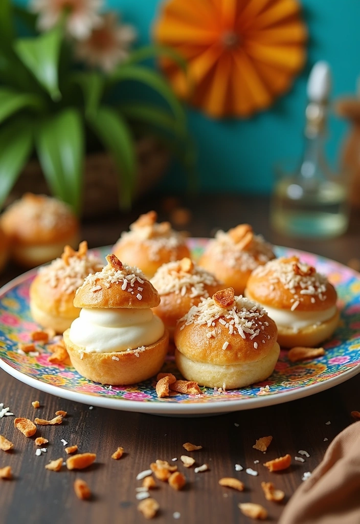 23 Mind-Blowing Puff Pastry Desserts You Can Make in Minutes! - 8. Coconut Cream Puff Pastry Puffs