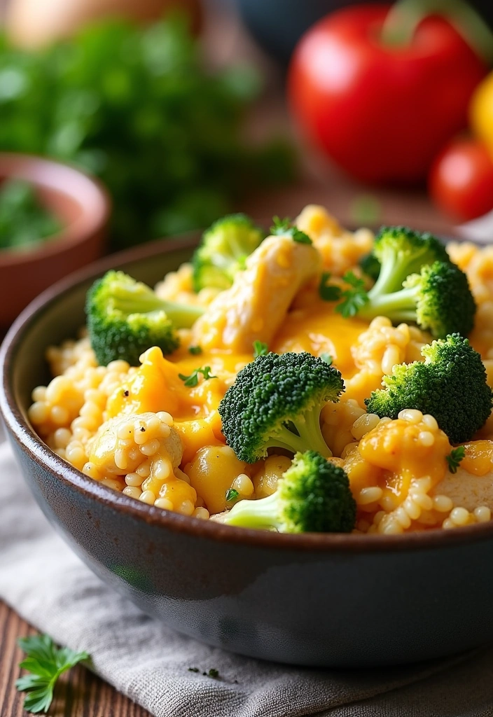 23 Ninja Foodi Cheesy Broccoli Chicken and Rice Recipes That Will Blow Your Mind! - 2. One-Pot Cheesy Chicken, Broccoli, and Rice