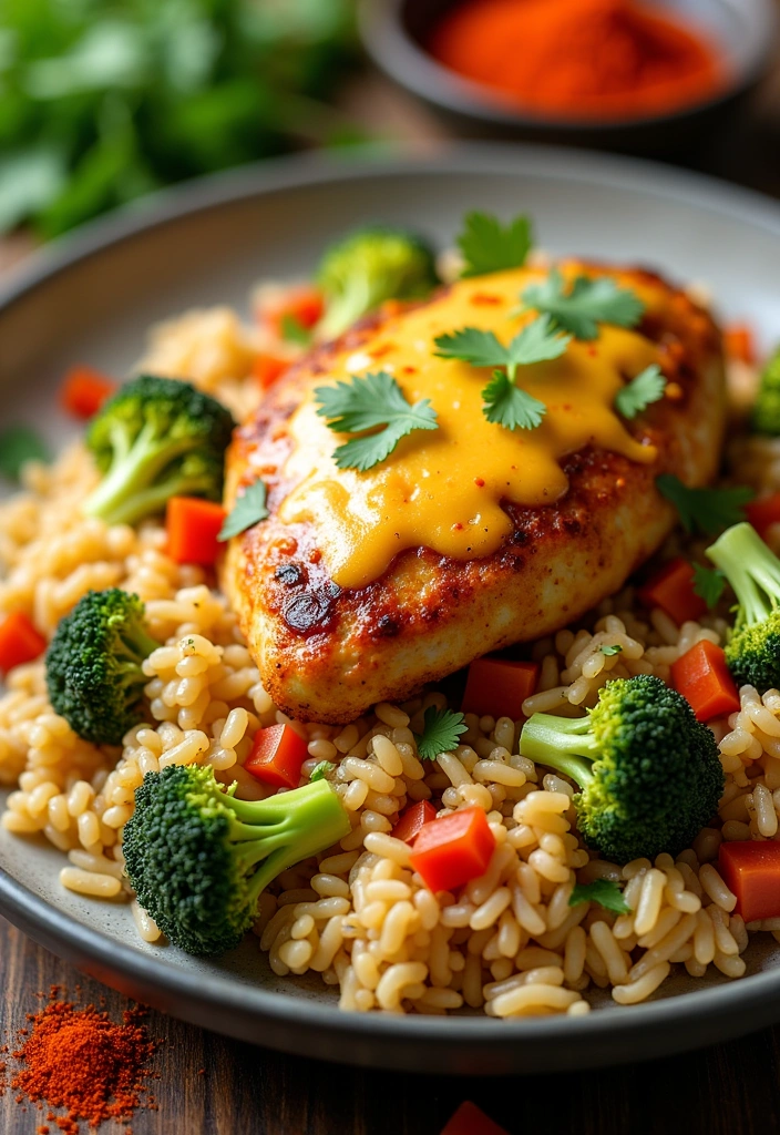 23 Ninja Foodi Cheesy Broccoli Chicken and Rice Recipes That Will Blow Your Mind! - 6. Spicy Cheesy Broccoli Chicken and Rice