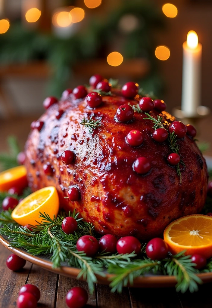 23 Simple Smoked Ham Recipes That'll Make You the Dinner MVP! - 12. Cranberry-Orange Glazed Smoked Ham