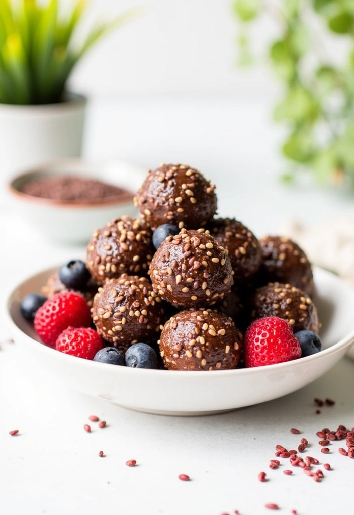 24 Chocolate Quinoa Bites That Will Make You Forget About Regular Desserts! - 13. Chocolate Quinoa Bites with Chia Seeds