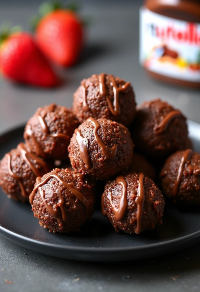 24 Chocolate Quinoa Bites That Will Make You Forget About Regular Desserts! - 15. Chocolate Quinoa Bites with Nutella Swirl