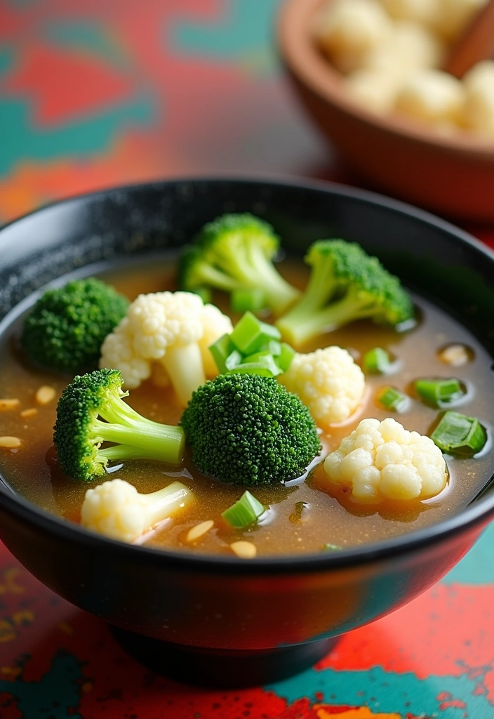 24 Easy Japanese Miso Soup Recipes That Will Warm Your Heart! - 13. Miso Soup with Broccoli and Cauliflower