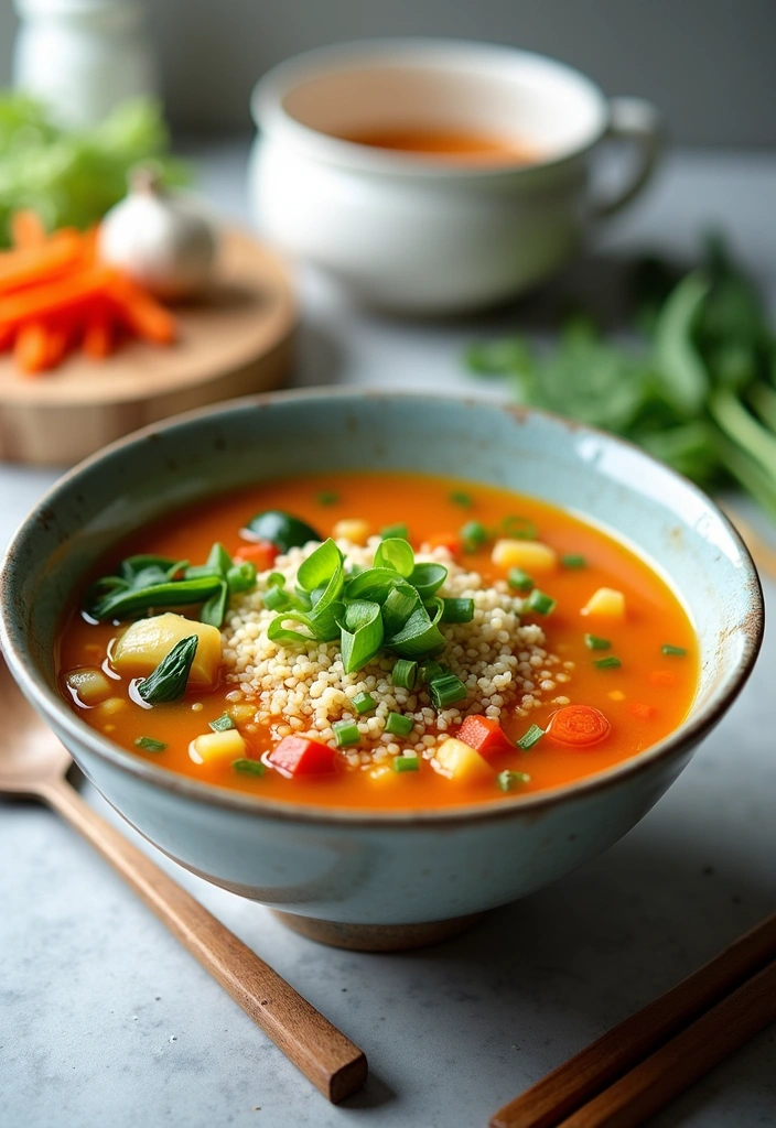 24 Easy Japanese Miso Soup Recipes That Will Warm Your Heart! - 14. Miso Soup with Quinoa and Vegetables