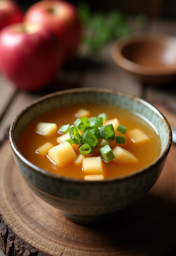 24 Easy Japanese Miso Soup Recipes That Will Warm Your Heart! - 15. Miso Soup with Apple and Ginger