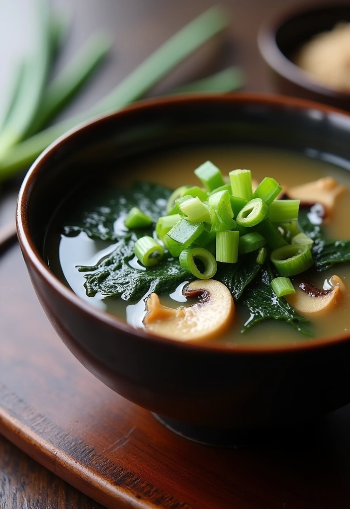 24 Easy Japanese Miso Soup Recipes That Will Warm Your Heart! - 3. Miso Soup with Seaweed and Mushrooms