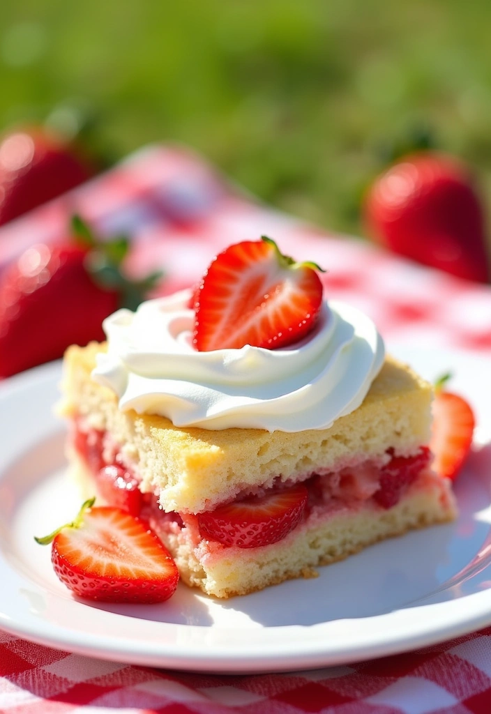 24 Irresistible Poke Cake Recipes That Will Make Your Taste Buds Dance! - 2. Strawberry Shortcake Poke Cake