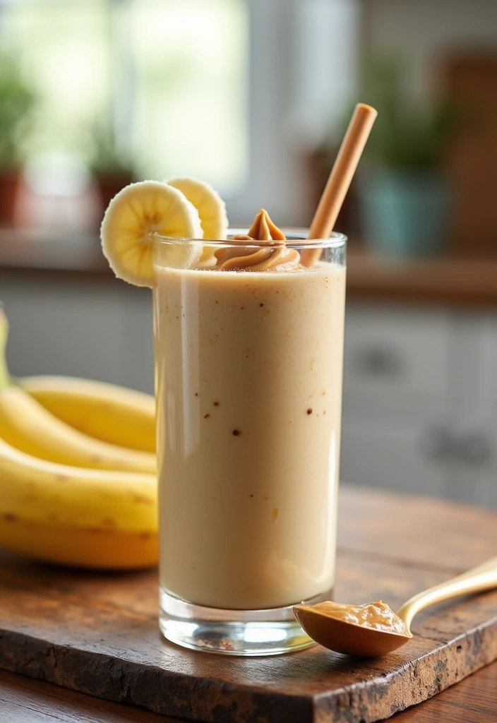 24 Original Recipes That Will Make Healthy Eating a Breeze (You Won't Believe #7!) - 14. Peanut Butter Banana Smoothie