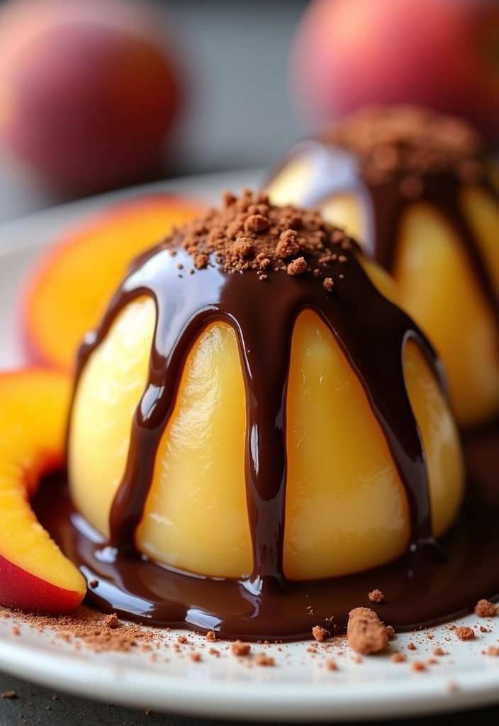 24 Whole Peach Mochi Recipes That'll Make You Scream 'YUM!' - 12. Peach Mochi with Chocolate