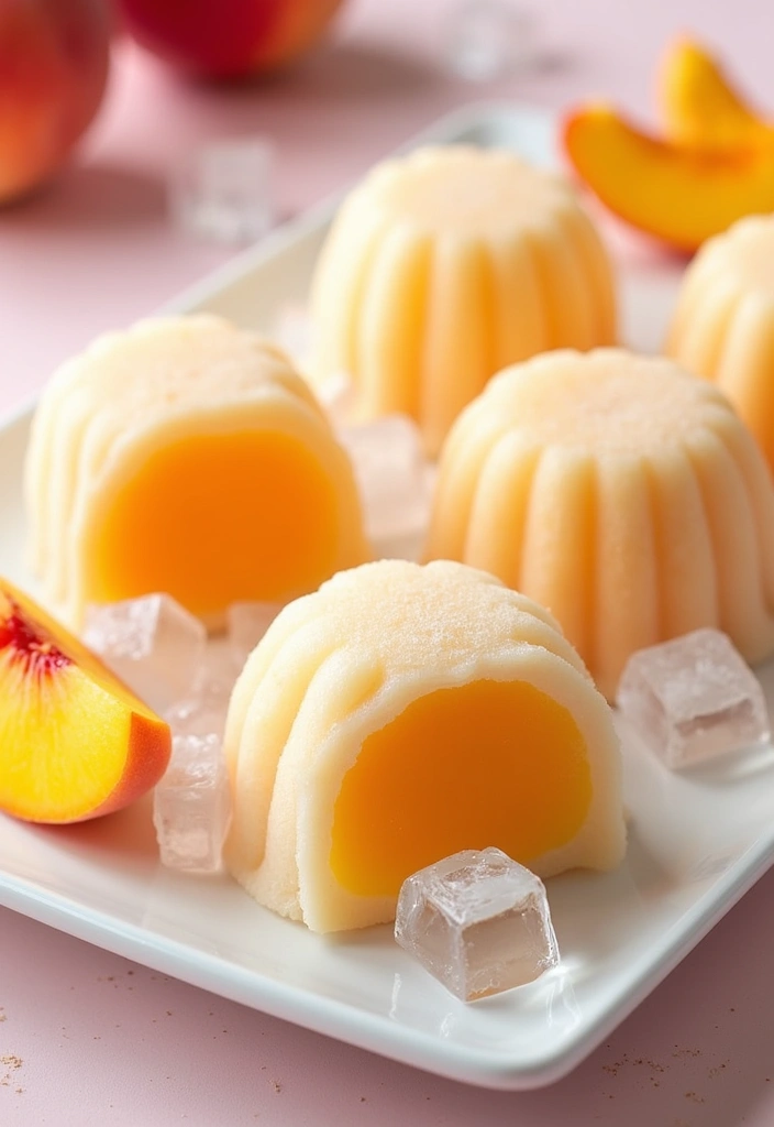 24 Whole Peach Mochi Recipes That'll Make You Scream 'YUM!' - 15. Frozen Peach Mochi