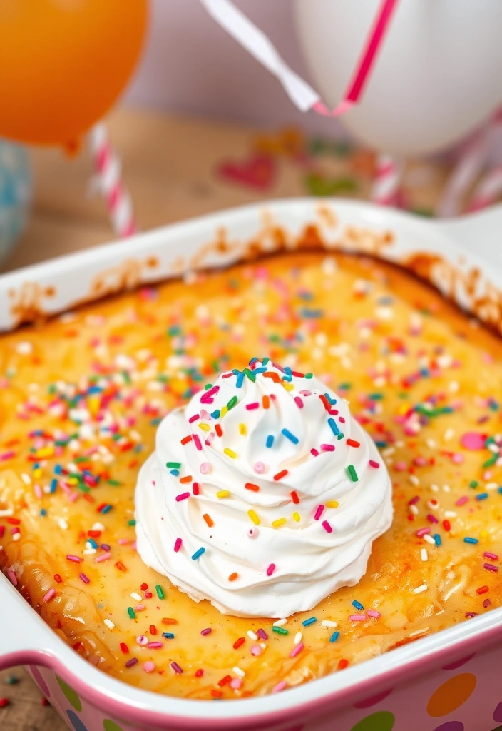 24 Fast and Easy Dump Cake Recipes That Will Make You the Dessert Hero! - 12. Funfetti Dump Cake