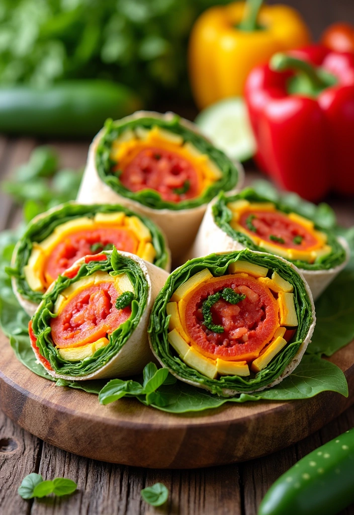 22 Dinner Ideas for Picky Eaters That Even Your Fussiest Kids Will Love! - 4. Colorful Veggie Wraps