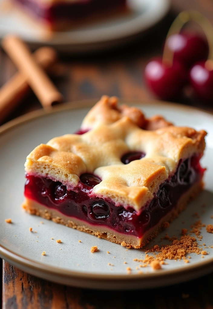 25 Cherry Pie Bars Recipes That Will Make Your Taste Buds Dance! - 14. Spiced Cherry Pie Bars