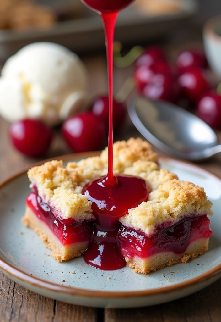 25 Cherry Pie Bars Recipes That Will Make Your Taste Buds Dance! - 5. Crumble Topped Cherry Pie Bars