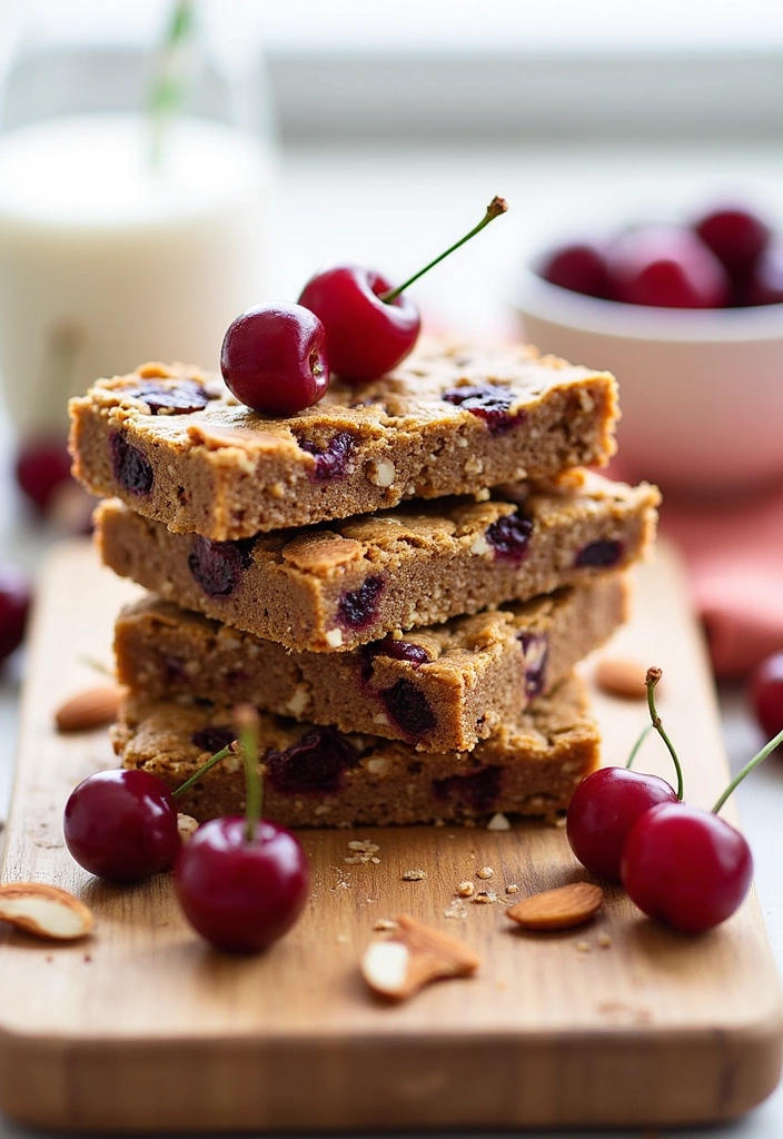 25 Cherry Pie Bars Recipes That Will Make Your Taste Buds Dance! - 6. Cherry Almond Oat Bars