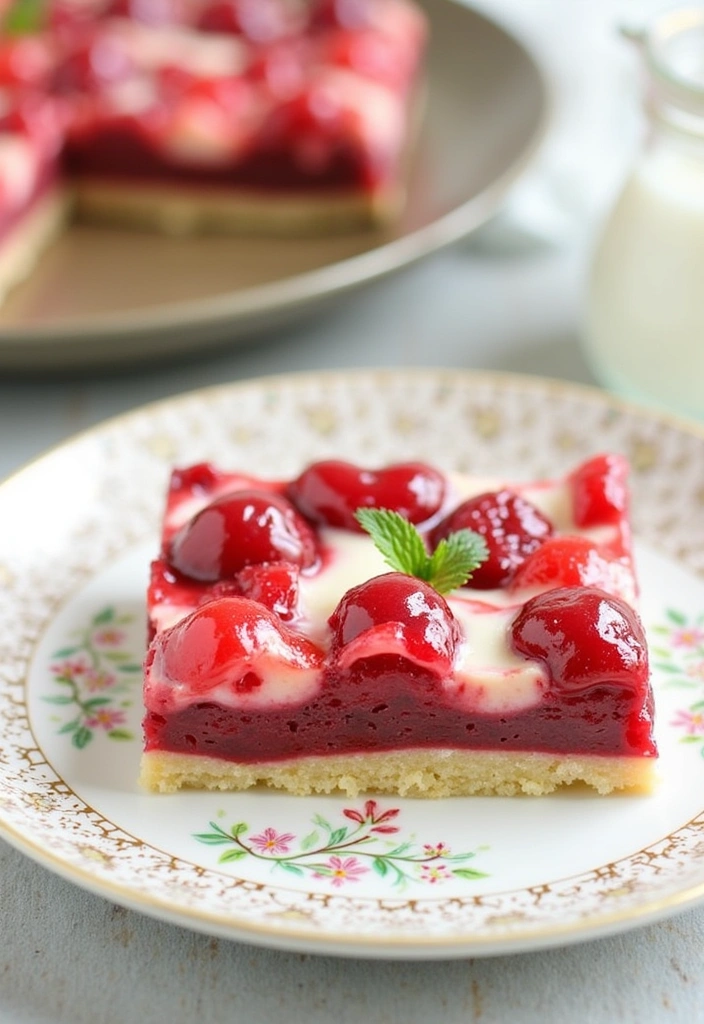 25 Cherry Pie Bars Recipes That Will Make Your Taste Buds Dance! - 7. Cherry Pie Bars with Cream Cheese