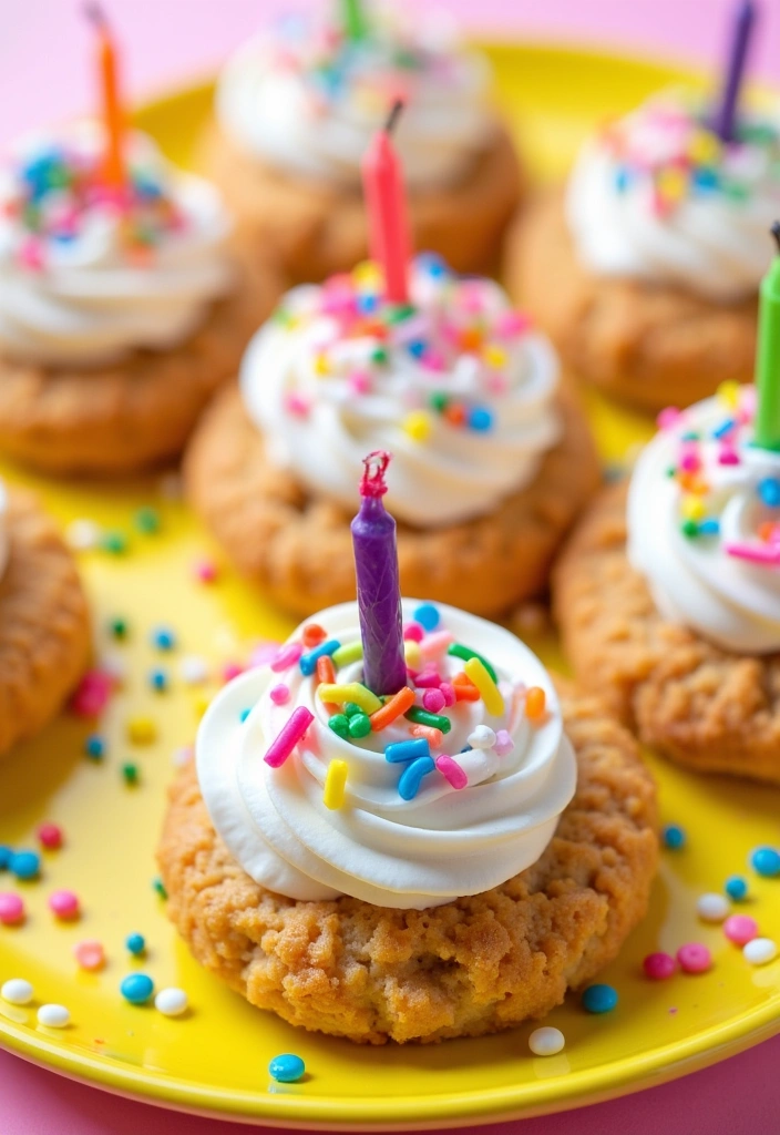 25 Churro Cheesecake Donut Cookies Recipes That Will Blow Your Mind! - 12. Birthday Cake Churro Cheesecake Cookies