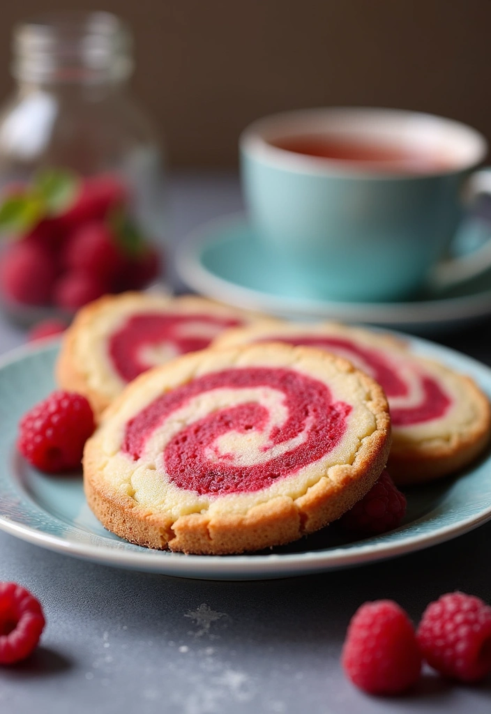 25 Churro Cheesecake Donut Cookies Recipes That Will Blow Your Mind! - 4. Raspberry Swirl Churro Cheesecake Cookies