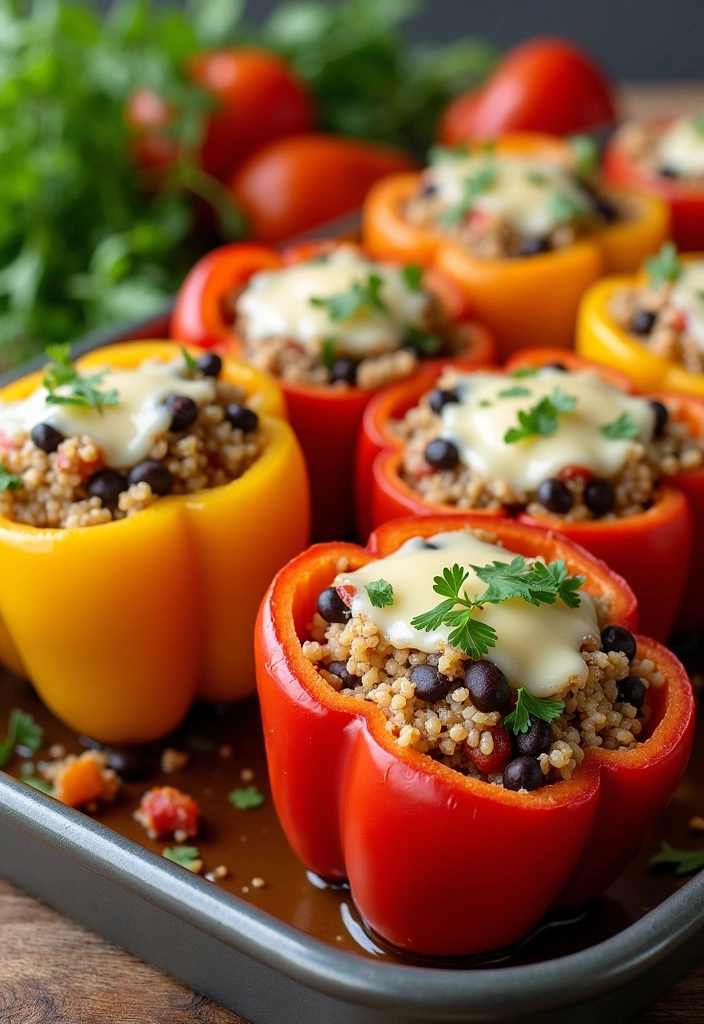 25 Easy Sunday Dinner Ideas That Will Make Your Family Say 'Wow!' - 4. Vegetarian Stuffed Peppers