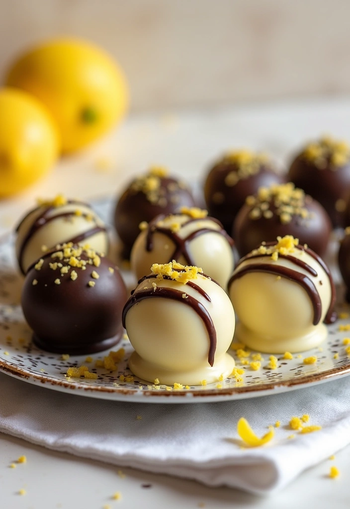 25 Easy White Chocolate Lemon Truffles That Will Make You the Dessert Hero! - Chocolate-Covered Lemon White Chocolate Truffles