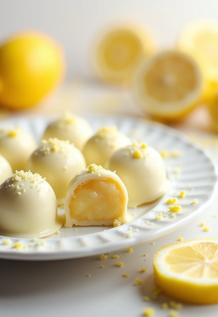 25 Easy White Chocolate Lemon Truffles That Will Make You the Dessert Hero! - Classic White Chocolate Lemon Truffles