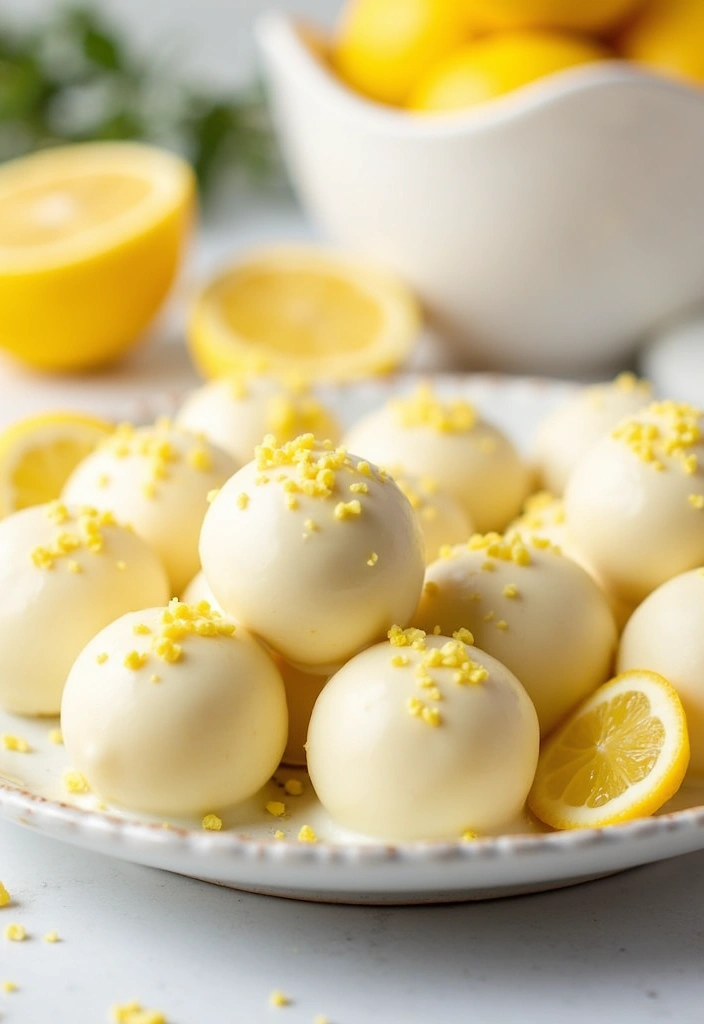 25 Easy White Chocolate Lemon Truffles That Will Make You the Dessert Hero! - Honey Lemon White Chocolate Truffles