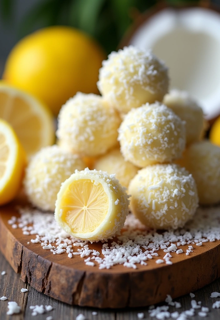 25 Easy White Chocolate Lemon Truffles That Will Make You the Dessert Hero! - Lemon Coconut White Chocolate Truffles