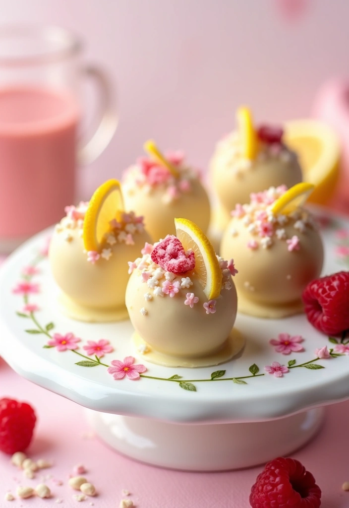 25 Easy White Chocolate Lemon Truffles That Will Make You the Dessert Hero! - Lemon Raspberry White Chocolate Truffles