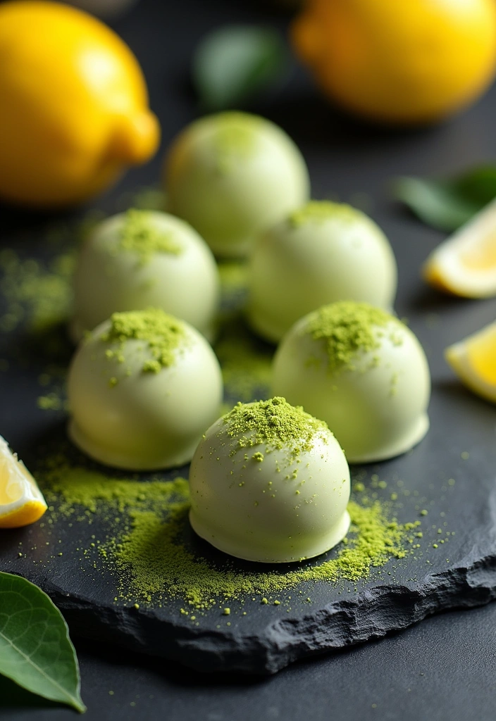 25 Easy White Chocolate Lemon Truffles That Will Make You the Dessert Hero! - Matcha White Chocolate Lemon Truffles