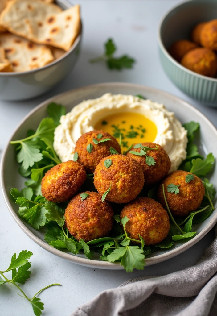 25 High Protein Lunch Ideas That Will Fuel Your Day (You Won't Believe #12!) - 11. Baked Falafel with Hummus