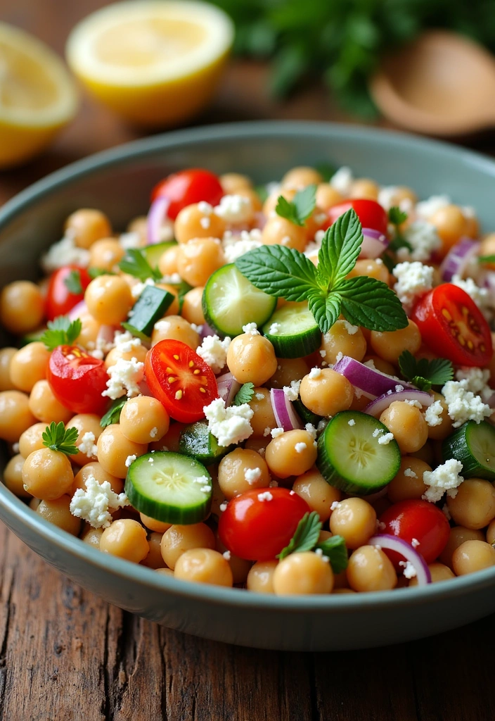 25 High Protein Lunch Ideas That Will Fuel Your Day (You Won't Believe #12!) - 12. Mediterranean Chickpea Salad (You Won't Believe #12!)